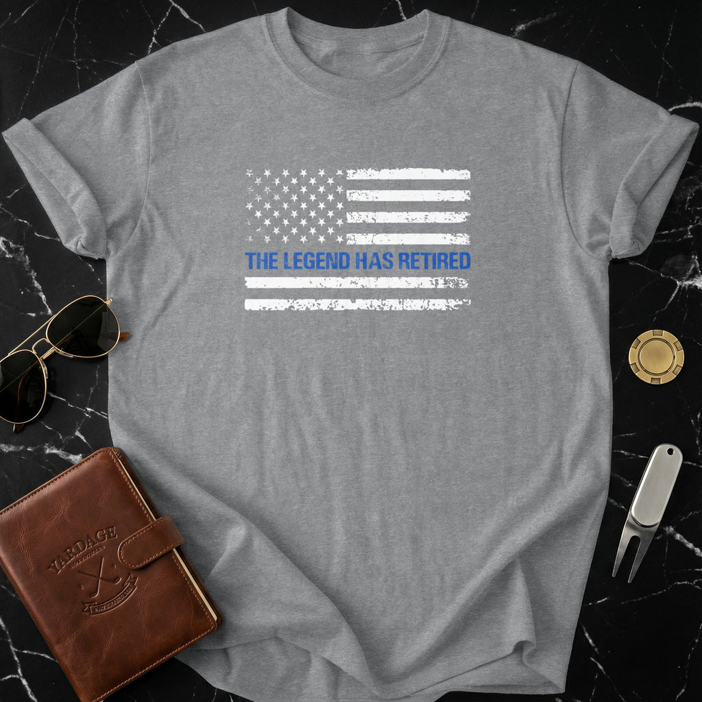 The Legend Has Retired American Flag T-Shirt