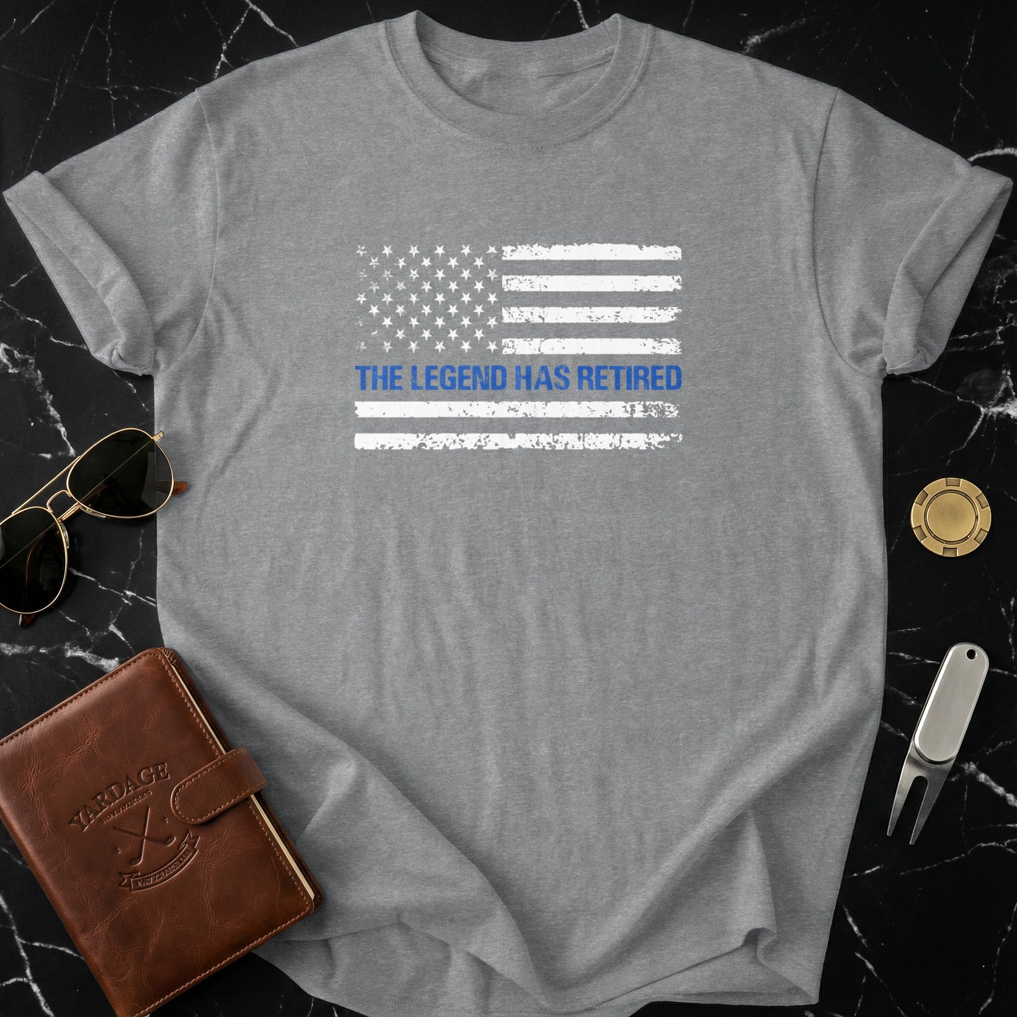 The Legend Has Retired American Flag T-Shirt