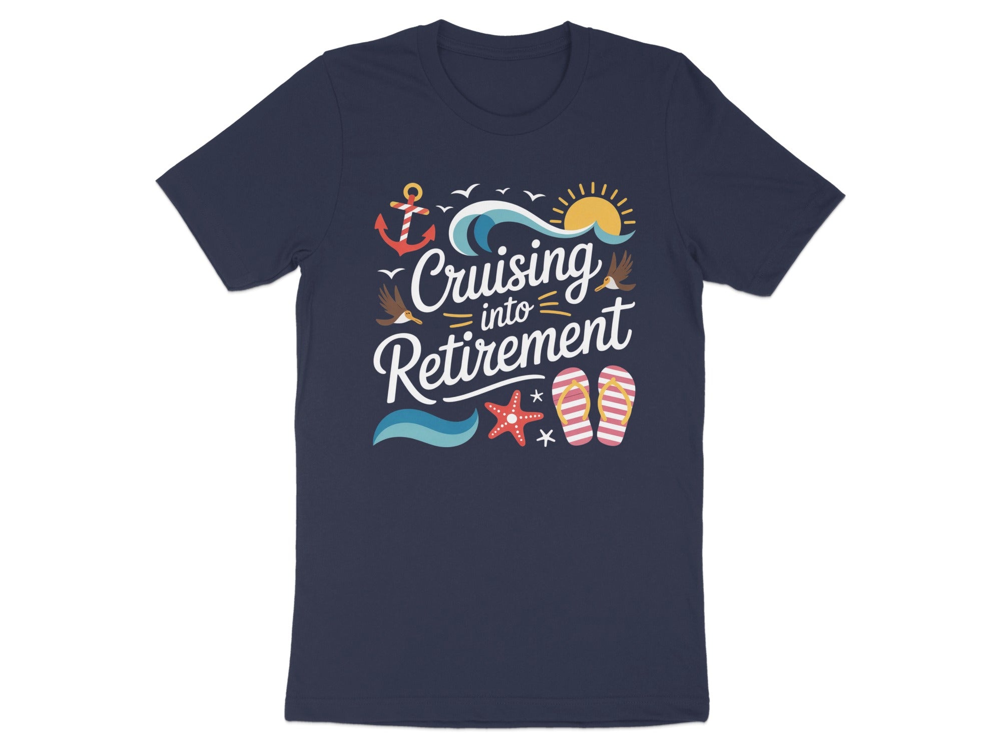 Cruising Into Retirement Fun Graphic T-Shirt