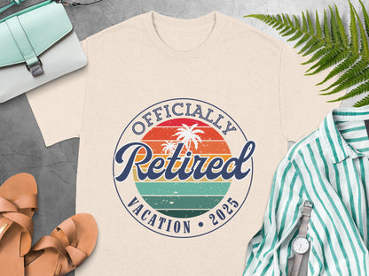 Officially Retired Vacation 2025 Casual Shirt product type