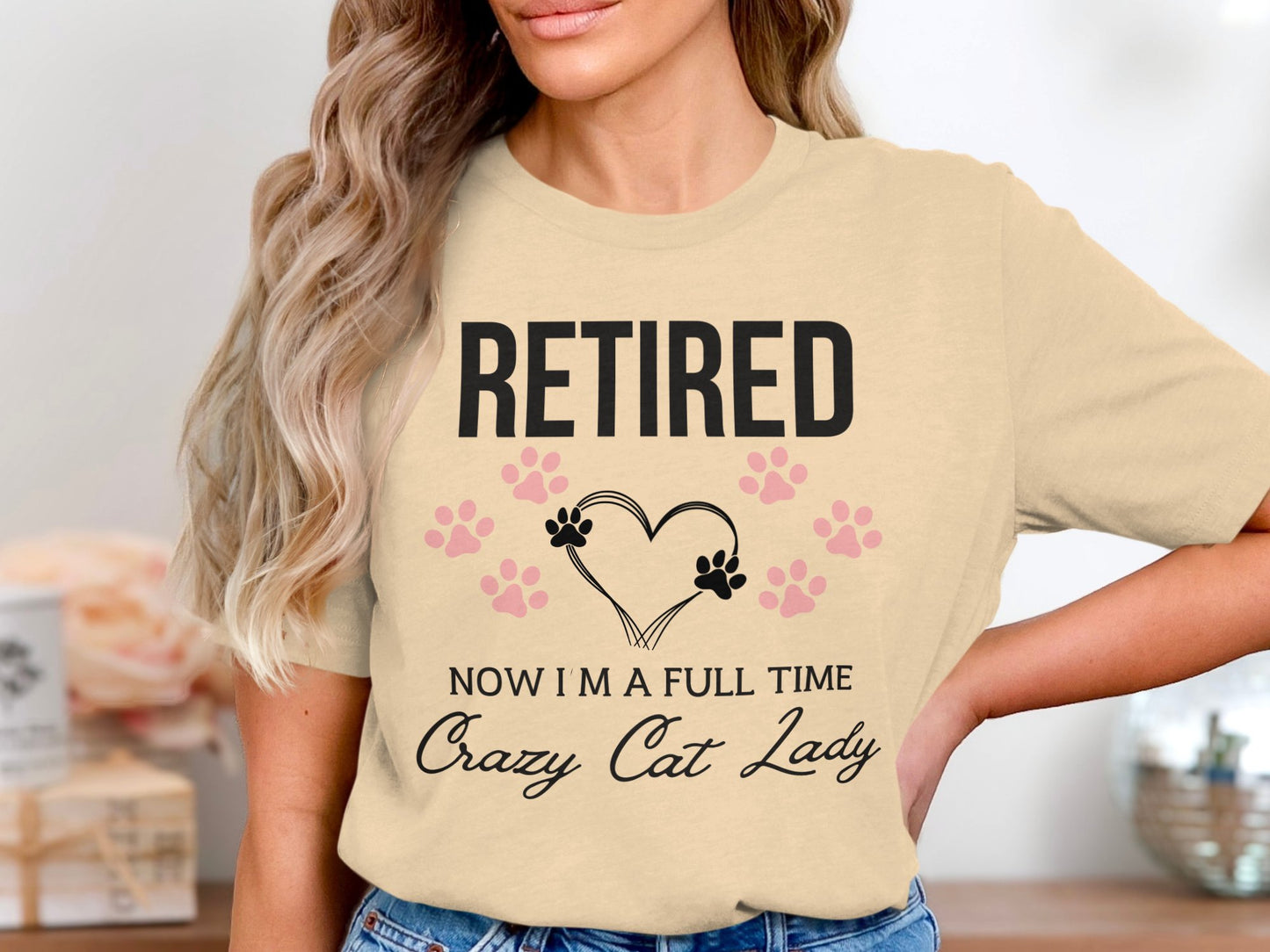 Retired Now I'm a Full Time Crazy Cat Lady Shirt product