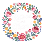 Retired and Blessed Floral Wreath Design Art Print