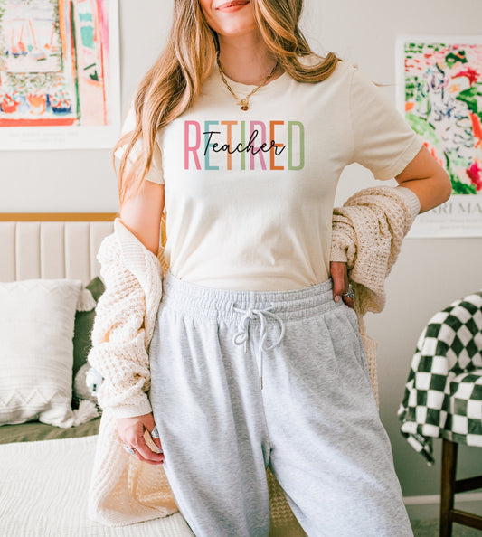 Retired Teacher Graphic Tee Ideal Fun Gift Product