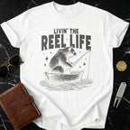 Livin' the Reel Life Fishing Bear Graphic Tee