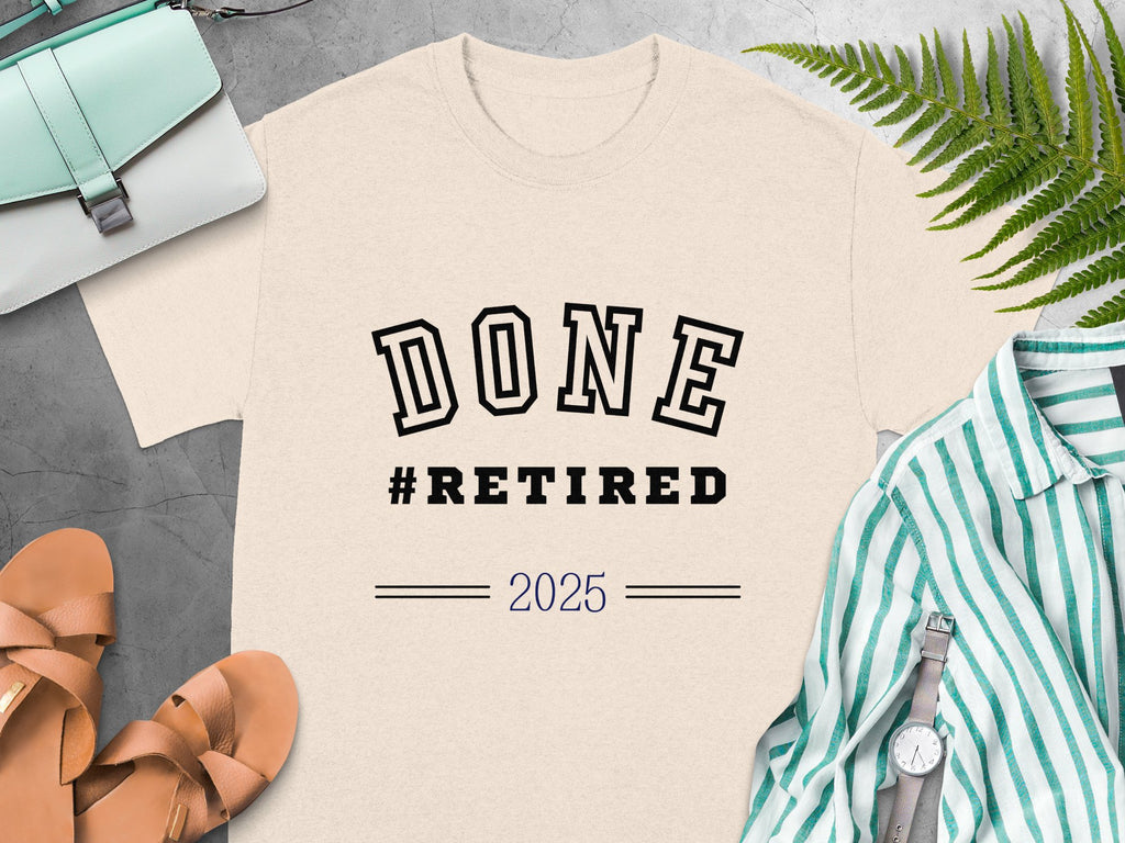 DONE #RETIRED 2025 Graphic Tee for Retirement product