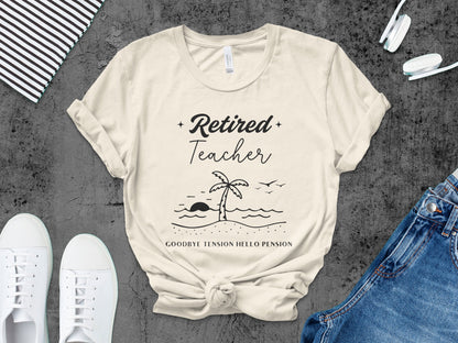 Retired Teacher Goodbye Tension Hello Pension product type