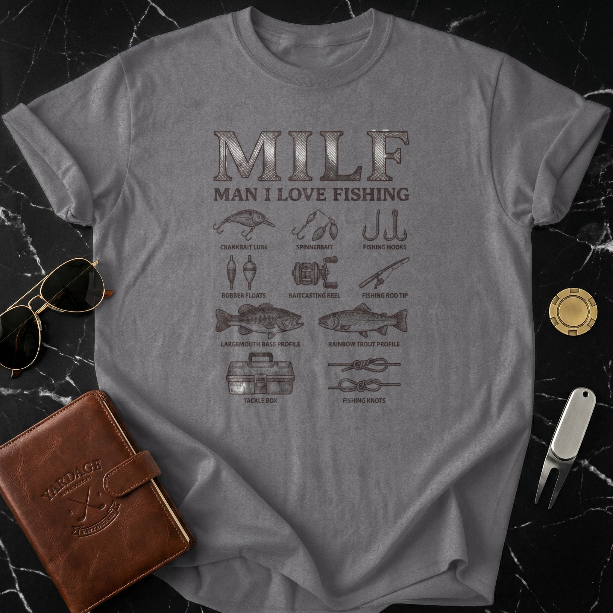 Man I Love Fishing Humor Graphic T-Shirt