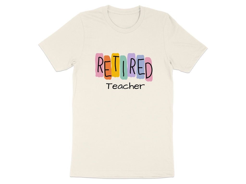 Colorful Retired Teacher Graphic T-Shirt Product