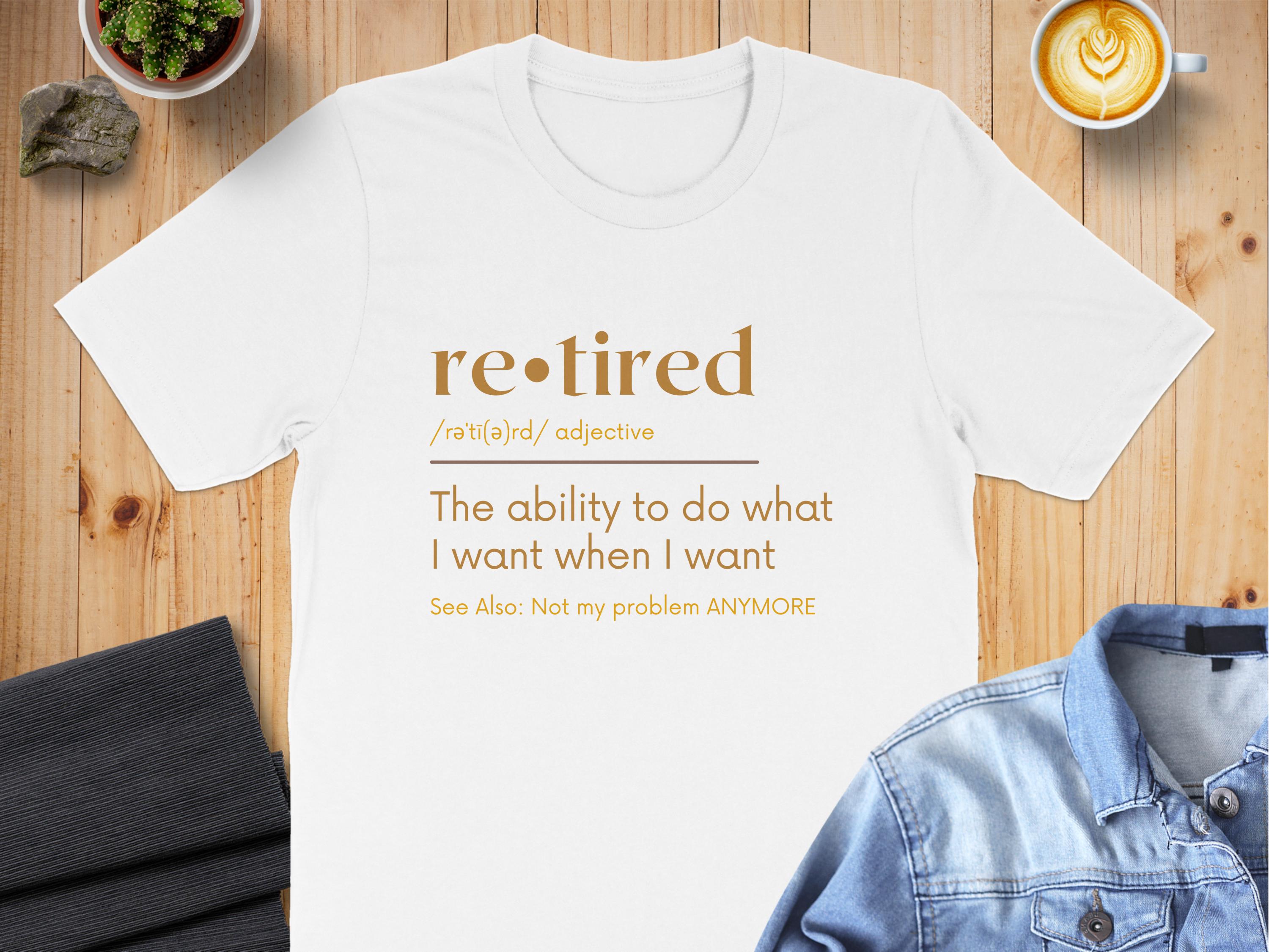 Retired Printed Definition Casual White Graphic T-Shirt product