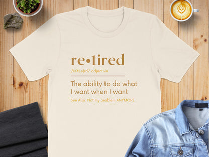 Retired Definition Funny Graphic Tee Shirt product