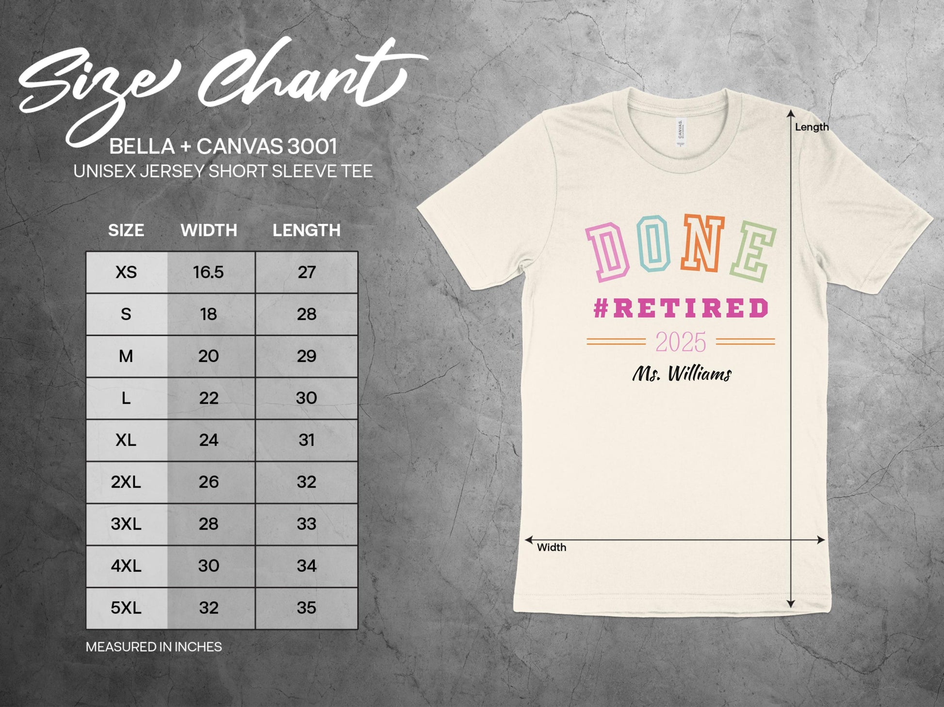 Done Retired 2025 Customizable T-shirt product type