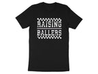 Raising Ballers Distressed Checkered Design Sports Theme product type