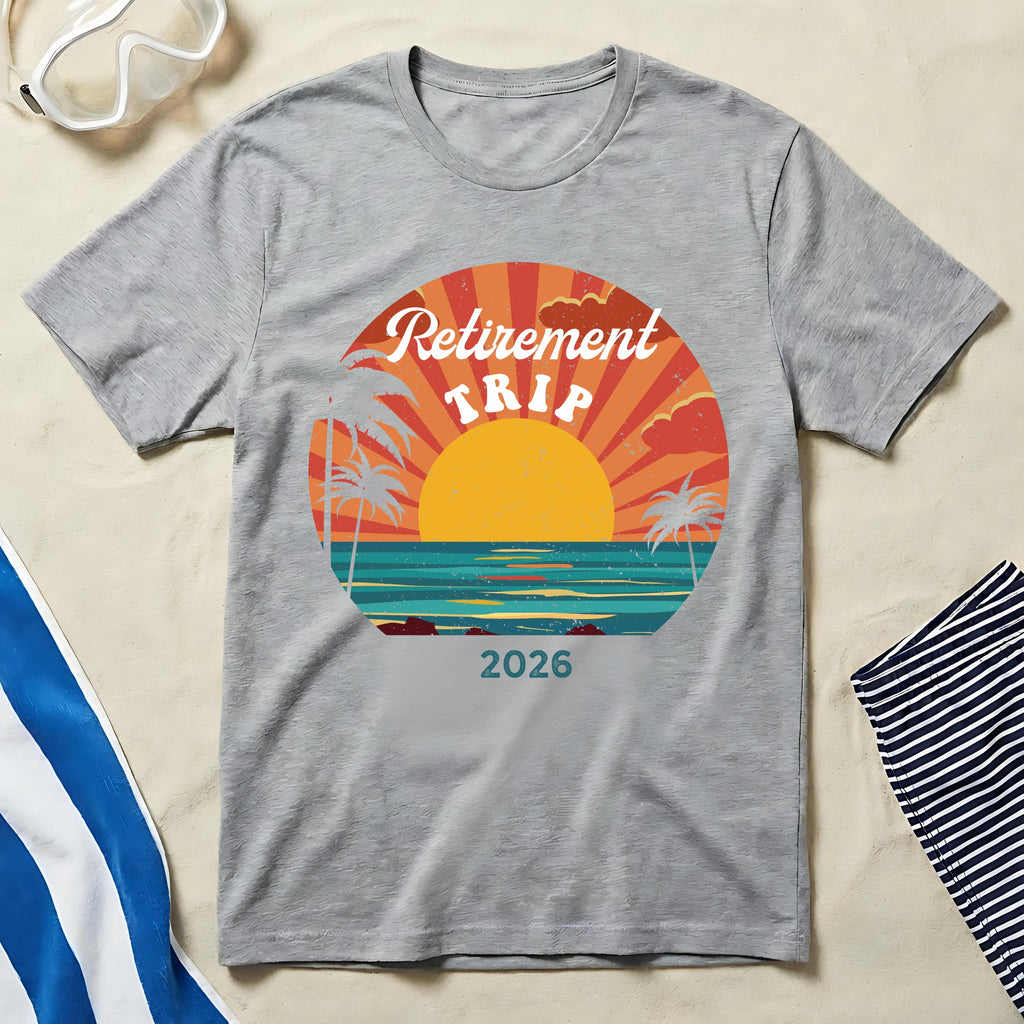Retirement Trip 2026 Sunset Beach Graphic T-Shirt