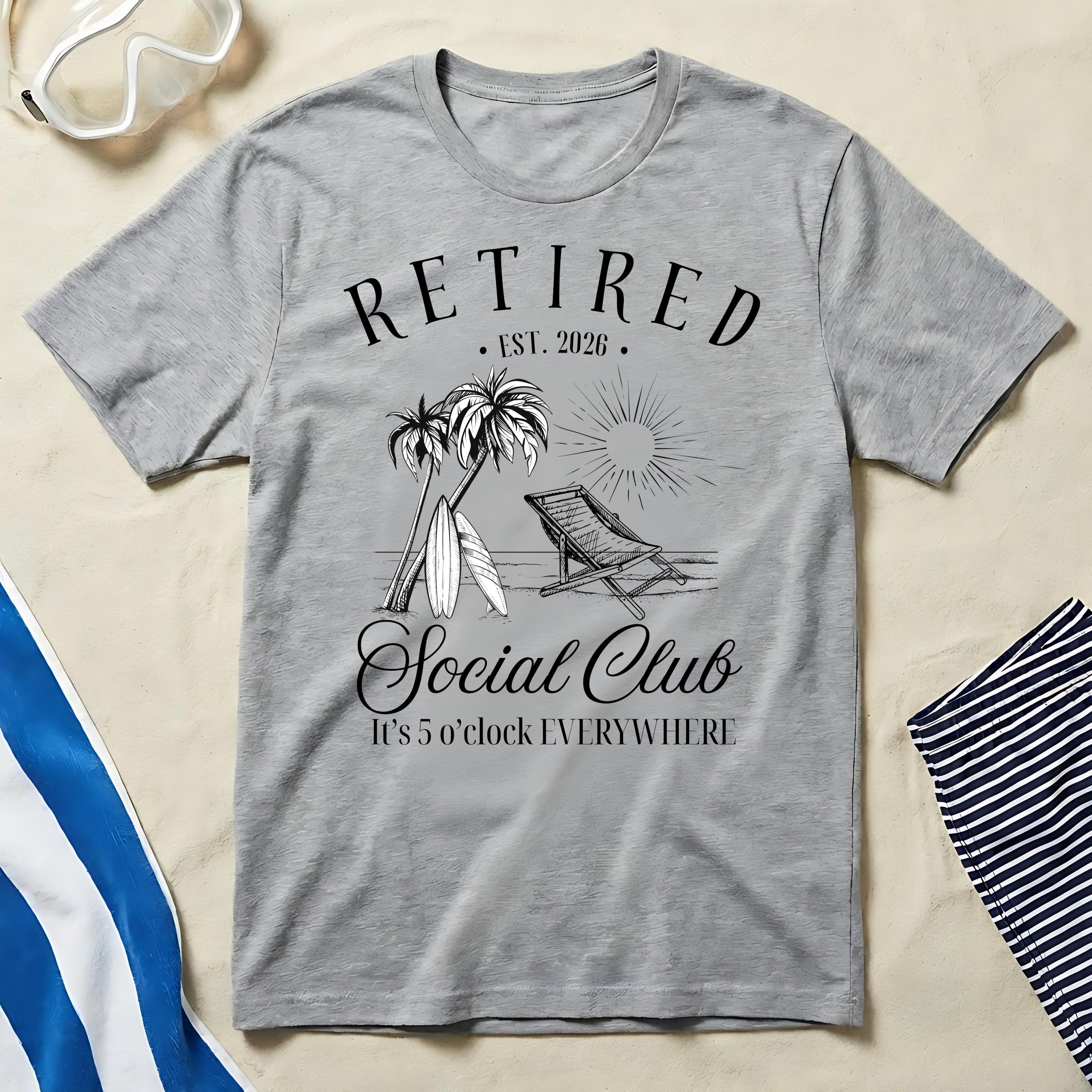 Retired Social Club It's 5 o'clock Everywhere T-Shirt