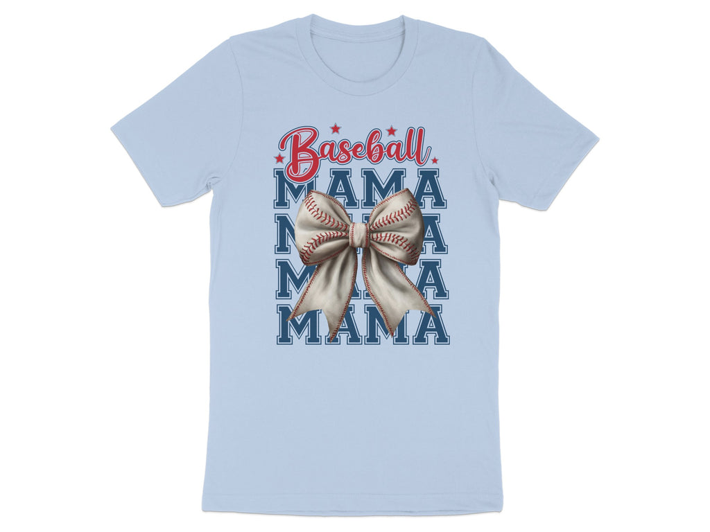 Light Blue Baseball Mama Bow Graphic Design product type