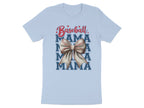 Light Blue Baseball Mama Bow Graphic Design product type