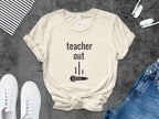 Teacher Out Microphone Graphic Tee Shirt product type