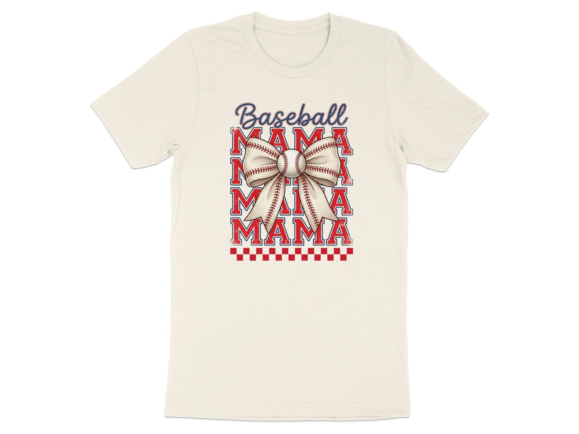 Baseball Mama Design Baseball Bow Theme Patriotic Colors product type
