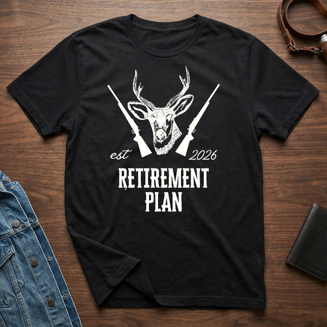 Retirement Plan Est 2026 Deer Graphic T-Shirt