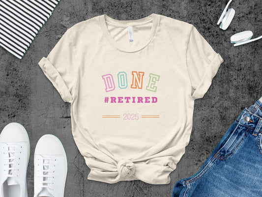 DONE Retired 2025 Graphic Tee Casual Fashion product
