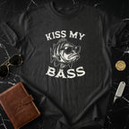 Kiss My Bass Funny Graphic T-Shirt for Fishing Fans