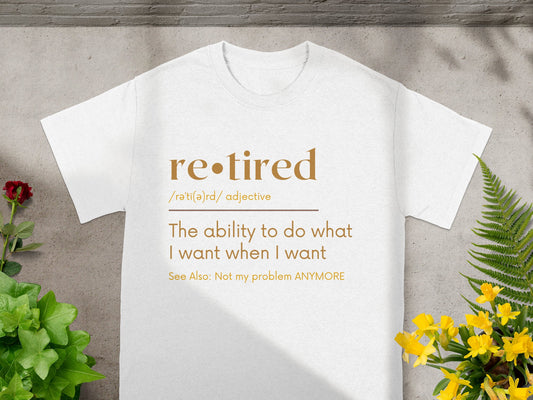 Retired Definition Humorous Graphic Tee Shirt product