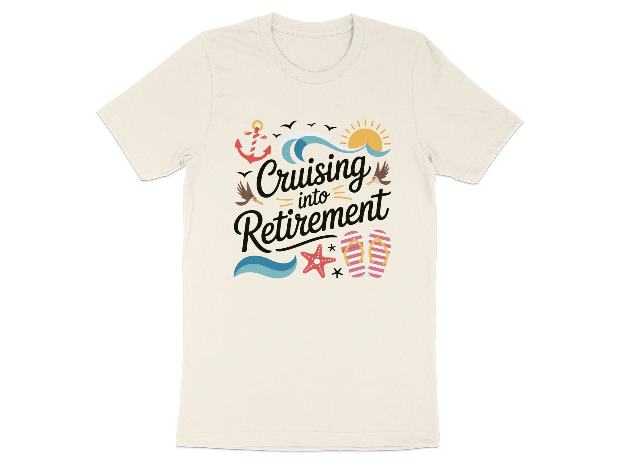 Cruising Into Retirement Theme Graphic T-Shirt