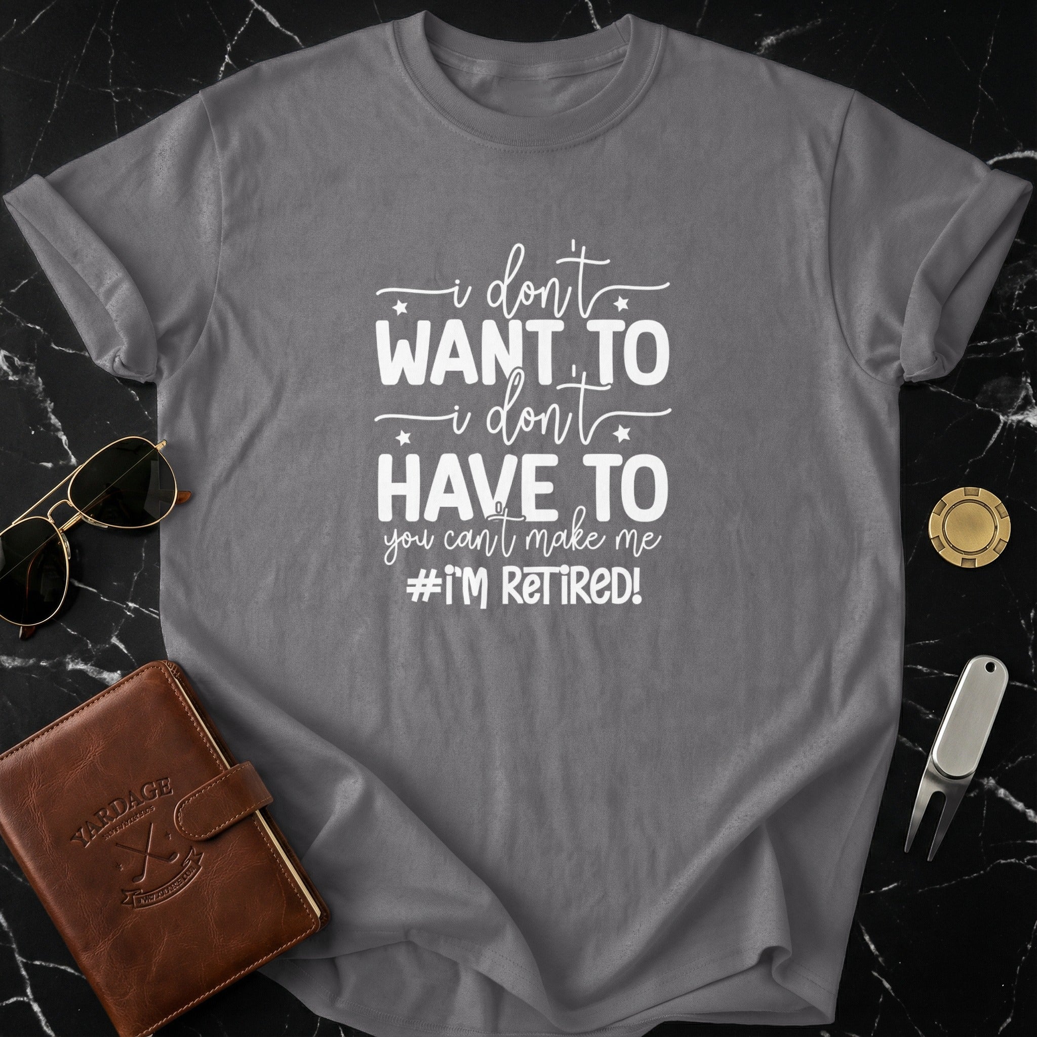 Retired T-Shirt for Relaxed Lifestyle Statement Tee