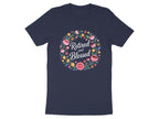 Retired and Blessed Floral Wreath Graphic Tee Shirt